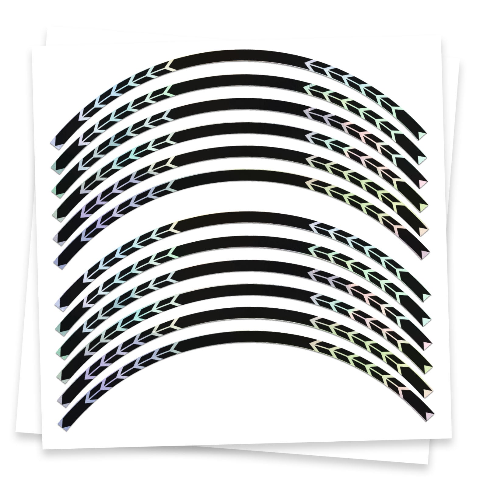 Fits 17 inch Rim Rainbow Holographic Wheel Stickers J10 Rim Skin Decal Strip