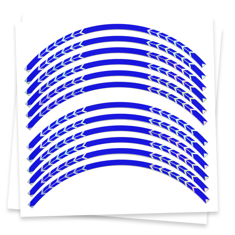 Fits 17 inch Rim Rainbow Holographic Wheel Stickers J10 Rim Skin Decal Strip