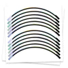 Fits 17'' Rim Silver Holographic Wheel Stickers J11 Rim Skin Decal Strip