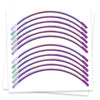 Fits 17'' Rim Silver Holographic Wheel Stickers J11 Rim Skin Decal Strip