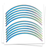 Purple Chrome Holographic Wheel Stickers J12 Rim Skin Decal Strip