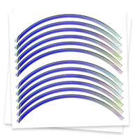 Purple Chrome Holographic Wheel Stickers J12 Rim Skin Decal Strip