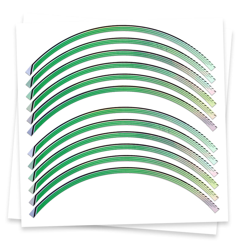 Purple Chrome Holographic Wheel Stickers J12 Rim Skin Decal Strip