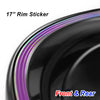 Purple Chrome Holographic Wheel Stickers J12 Rim Skin Decal Strip
