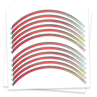 Purple Chrome Holographic Wheel Stickers J12 Rim Skin Decal Strip