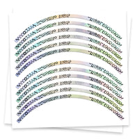 Fits 17 inch Rim Rainbow Holographic Wheel Stickers J15 Rim Skin Decal Strip