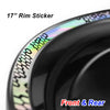 Fits 17 inch Rim Rainbow Holographic Wheel Stickers J15 Rim Skin Decal Strip