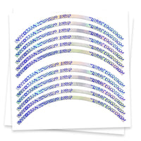 Fits 17 inch Rim Rainbow Holographic Wheel Stickers J15 Rim Skin Decal Strip