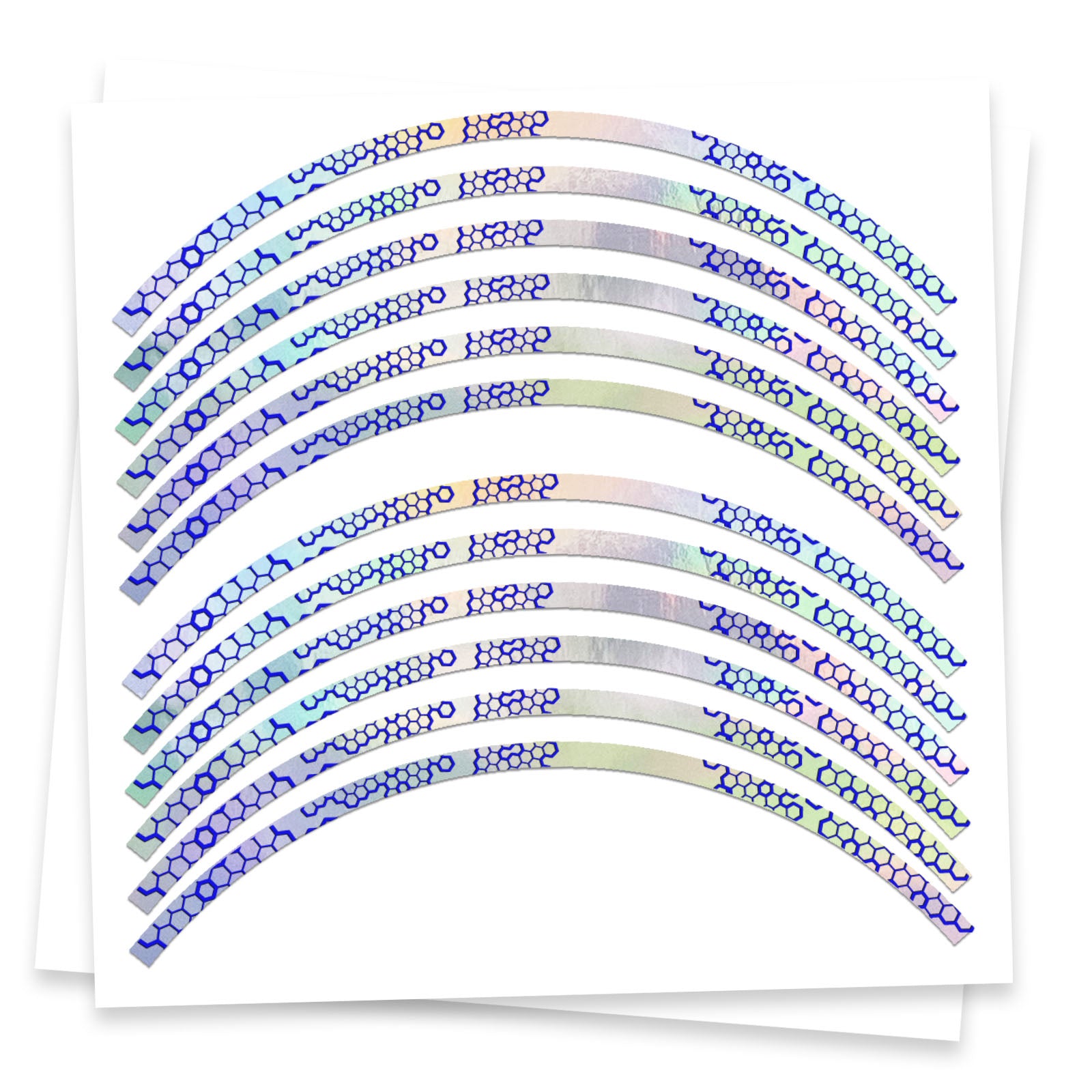 Fits 17 inch Rim Rainbow Holographic Wheel Stickers J15 Rim Skin Decal Strip