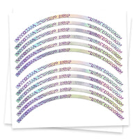 Fits 17 inch Rim Rainbow Holographic Wheel Stickers J15 Rim Skin Decal Strip