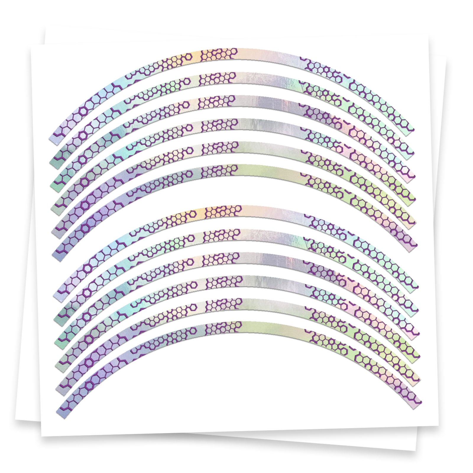 Fits 17 inch Rim Rainbow Holographic Wheel Stickers J15 Rim Skin Decal Strip