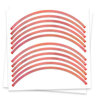 Blue Rainbow Holographic Wheel Stickers J17 Rim Skin Decal Strip