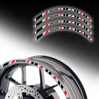 Reflective Strip Designer Pattern For 17'' Wheel Rim Skin Decal Set SH10 - MC Motoparts