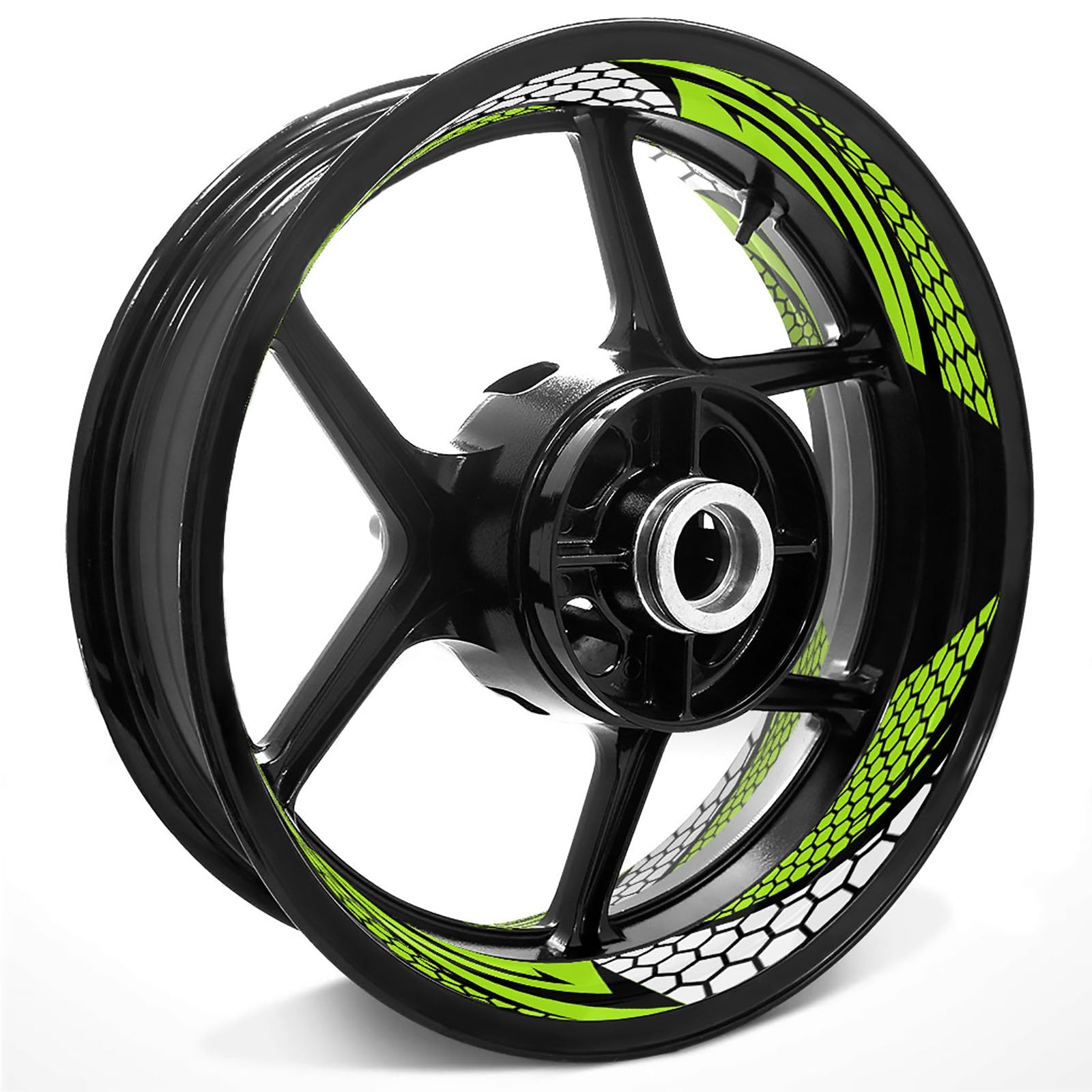Honeycomb Hexagon Pattern Inner Rim Decal Sticker Tape For 17 inch Black Rim - MC Motoparts