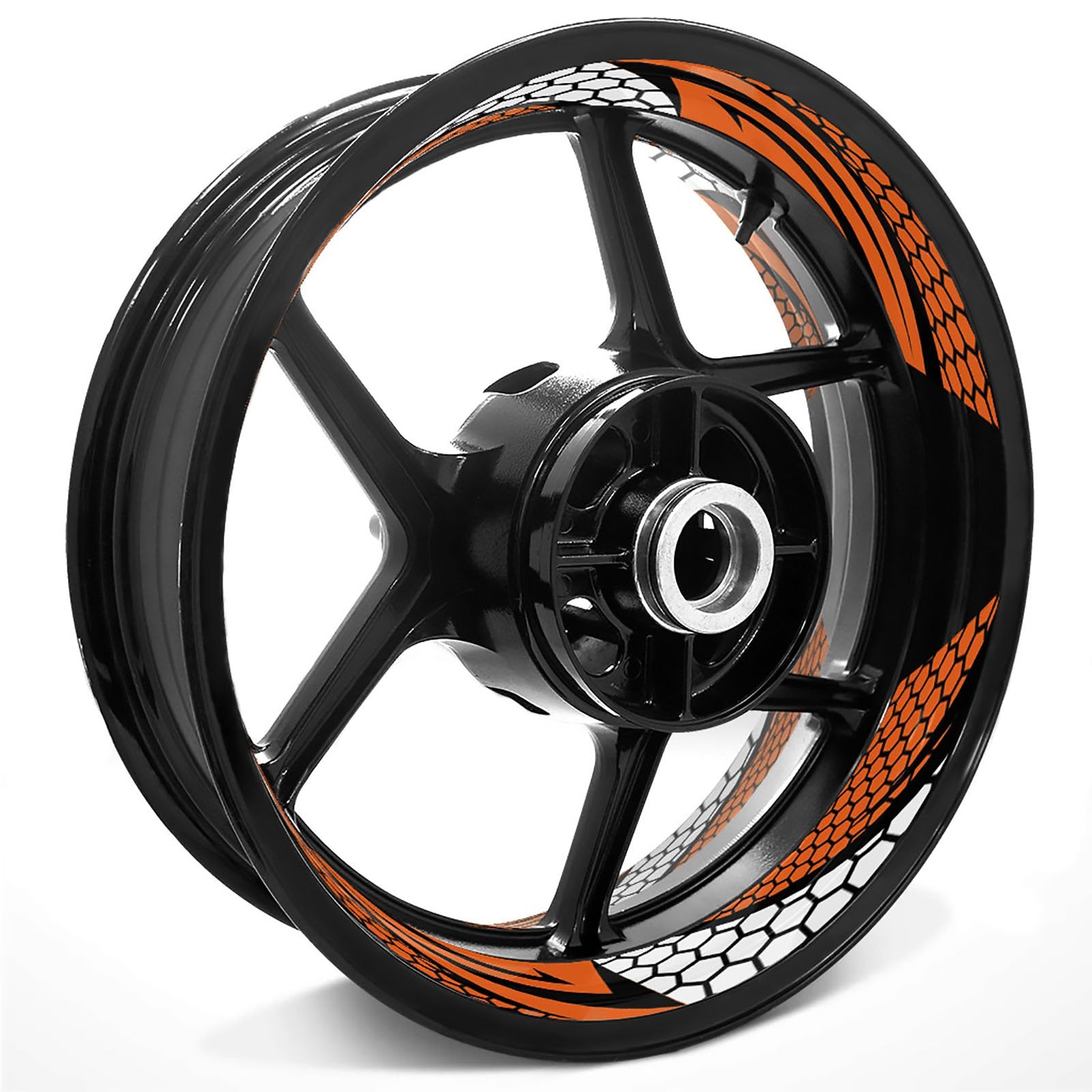 Honeycomb Hexagon Pattern Inner Rim Decal Sticker Tape For 17 inch Black Rim - MC Motoparts