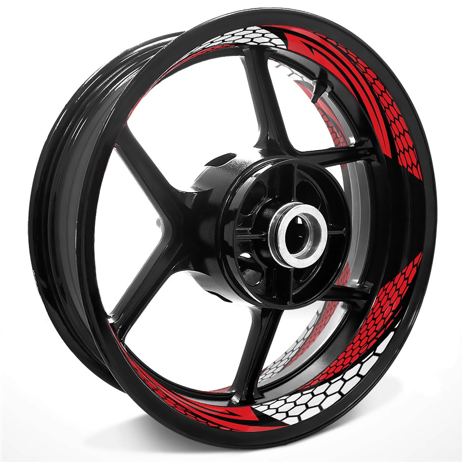 Honeycomb Hexagon Pattern Inner Rim Decal Sticker Tape For 17 inch Black Rim - MC Motoparts