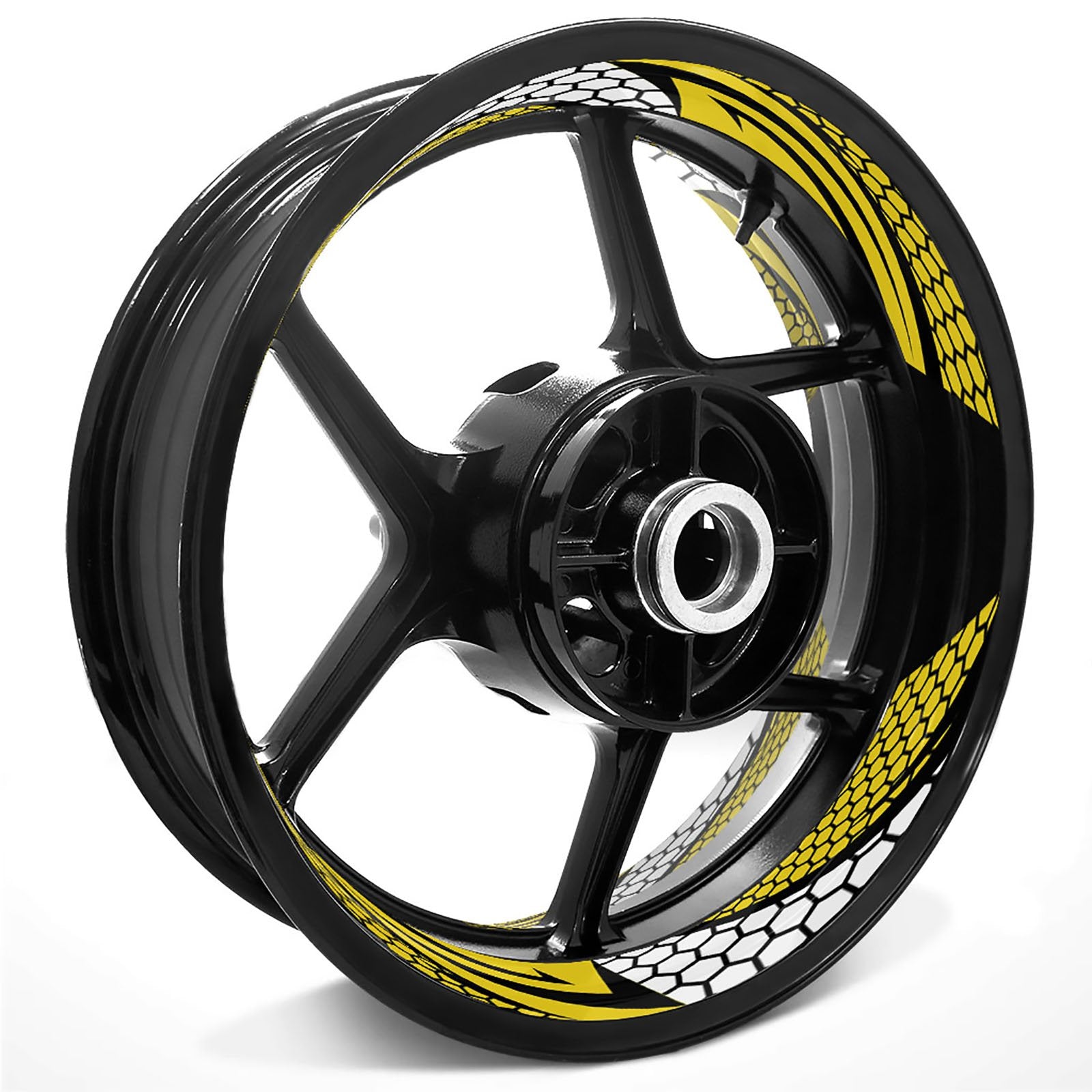Honeycomb Hexagon Pattern Inner Rim Decal Sticker Tape For 17 inch Black Rim - MC Motoparts