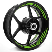 Racing Check Pattern Inner Rim Decal Sticker Tape For 17 inch Black Rim - MC Motoparts