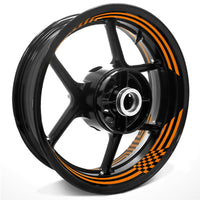 Racing Check Pattern Inner Rim Decal Sticker Tape For 17 inch Black Rim - MC Motoparts